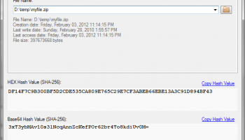 VSCryptoHash 64-bit screenshot
