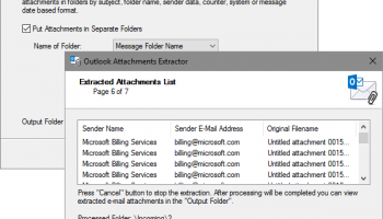 Extractors for Outlook screenshot