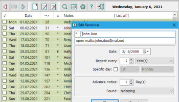 HS Date Reminder screenshot