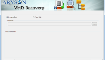 Aryson VHD Recovery Software screenshot