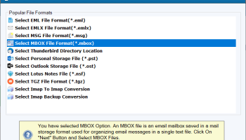 DailySoft MBOX to EMLX Exporter screenshot