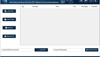 Sysinfo PDF to Excel Converter screenshot