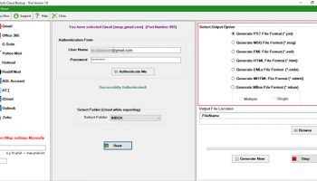 GainTools Cloud Backup Tool screenshot