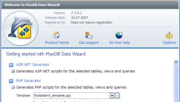 MaxDB Data Wizard screenshot