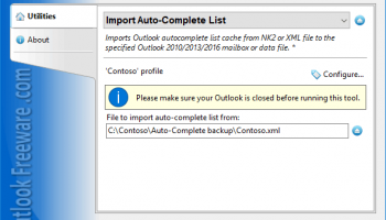 Import Auto-Complete List screenshot