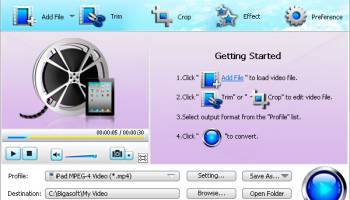 Bigasoft iPad Video Converter screenshot