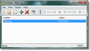 Web Log DB screenshot