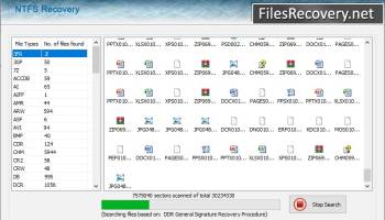 NTFS Files Recovery Software screenshot