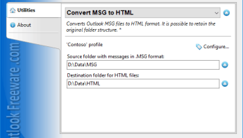 Convert MSG to HTML for Outlook screenshot