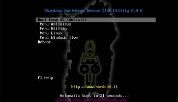 Shardana Antivirus Rescue Disk Utility screenshot