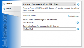 Convert Outlook MSG to EML Files screenshot