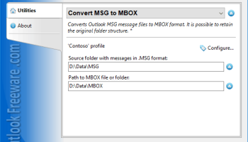 Convert MSG to MBOX for Outlook screenshot