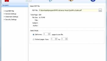 Weeny Free PDF Cutter screenshot