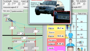 CCTV Design Lens Calculator screenshot