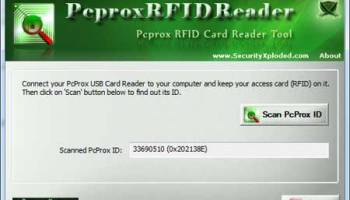 Pcprox RFID Reader screenshot
