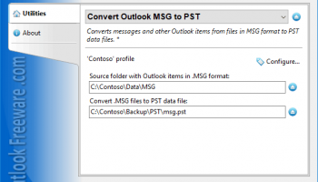 Convert Outlook MSG to PST screenshot