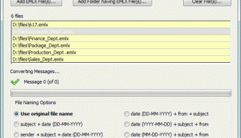 Birdie EMLX to EML Converter screenshot