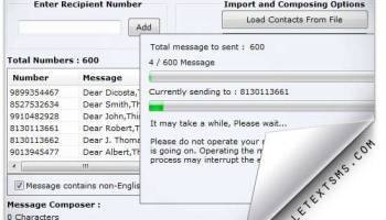 Windows SMS screenshot