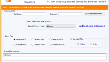 DataVare Hotmail Backup Expert screenshot