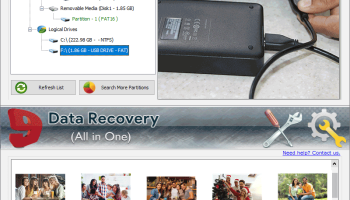 Freeware All Data Recovery Software screenshot