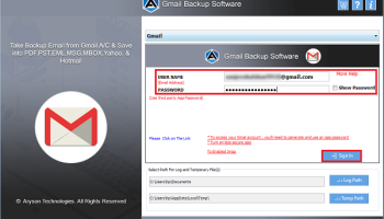 Backup Gmail Tool screenshot