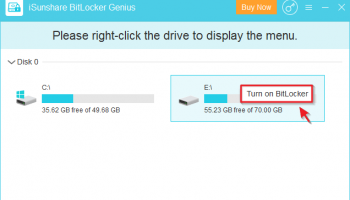 iSunshare BitLocker Genius for Windows screenshot