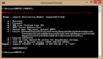 SMPPCli screenshot