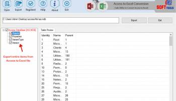 Access File Convert to Excel screenshot