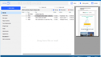 Email Detail Archive screenshot
