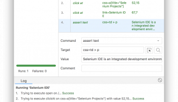 Selenium IDE screenshot