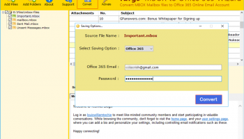 MBOX To Office 365 Converter screenshot