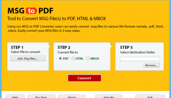 SoftTweak MSG to PDF screenshot