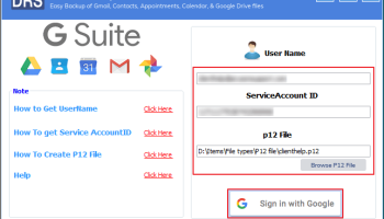 CloudMigration G Suite Backup Tool screenshot