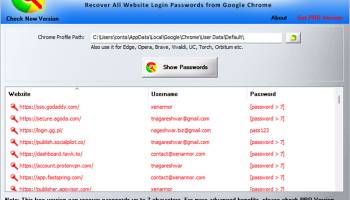 Password Decryptor for Chrome screenshot
