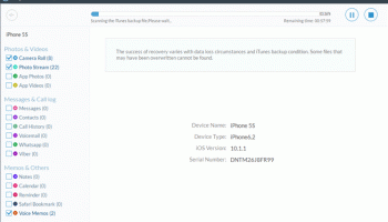 Kvigo iTunes Backup Extractor for Windows screenshot
