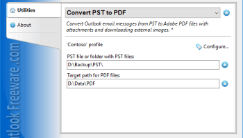 Convert PST to PDF for Outlook screenshot