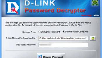 DLink Password Decryptor screenshot