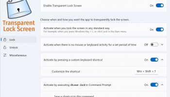 Transparent Lock Screen screenshot