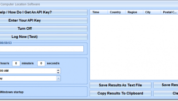 Automatically Log Laptop Computer Location Software screenshot