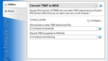 Convert TNEF to MSG for Outlook screenshot