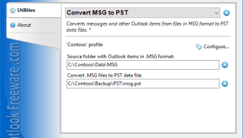 Convert MSG to PST for Outlook screenshot