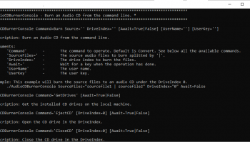 Audio CD Burner Console screenshot