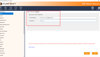 SoftTweak Gmail to Office 365 Migration screenshot