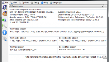 MediaInfo screenshot