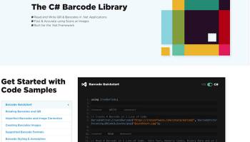 The C# Barcode Library screenshot