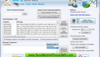 SMS Application Software screenshot