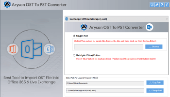 Aryson OST to PST Converter screenshot