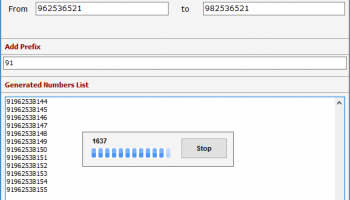Mobile Number Generator screenshot