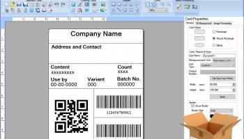 Packaging Barcode Label Software screenshot