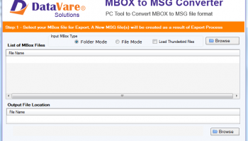 DataVare MBOX to MSG Converter Expert screenshot